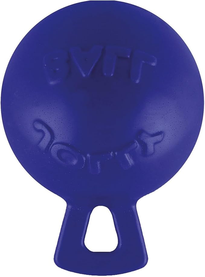 Jolly Pets Tug-n-Toss Heavy Duty Dog Toy Ball with Handle, 4.5 Inches/Small, Orange