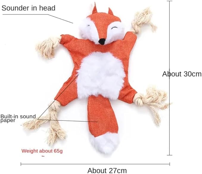 Furry Forest Friends Dog Toy Set - Squirrel, Fox, Raccoon, 3-Pack