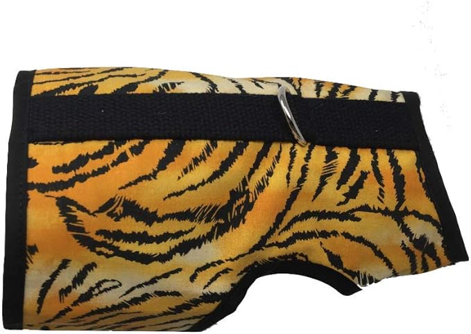 Kitty Holster Cat Harness – Secure Cat Harness for Walking, Soft Cotton Cat Accessories, Comfortable Fit, Strong Hook-and-Loop Closure, Made in USA – Tiger Stripe, XS