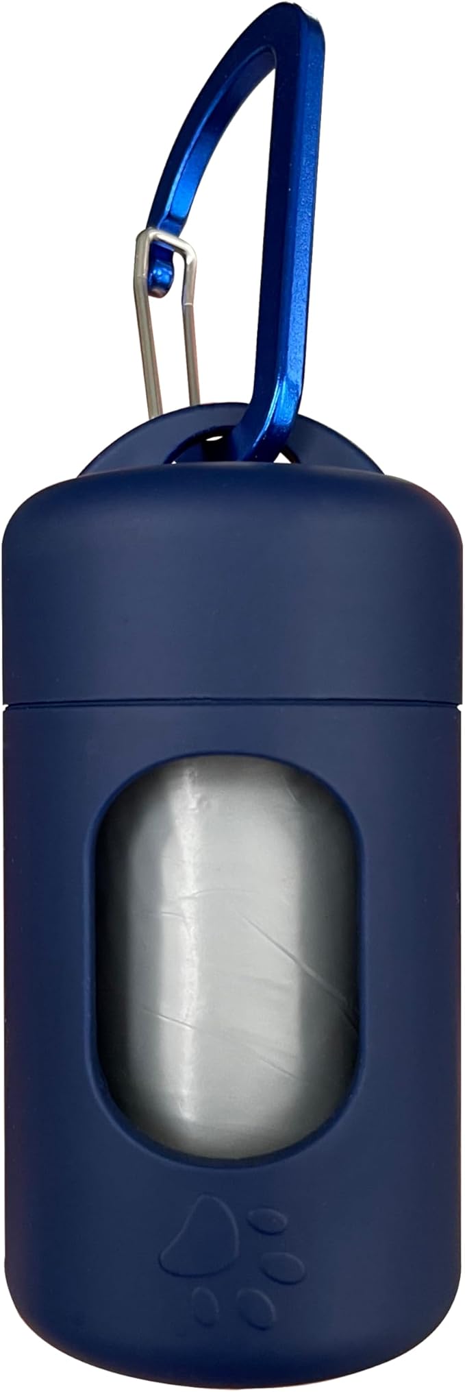 Dog Poop Bag Dispenser for Leash with Snap Clip, Skin-friendly Texture Waste Bag Holder for Dog Walks and Cats, Pets Litter Bag Container, Indoor & Outdoor Use (Navy, 1)