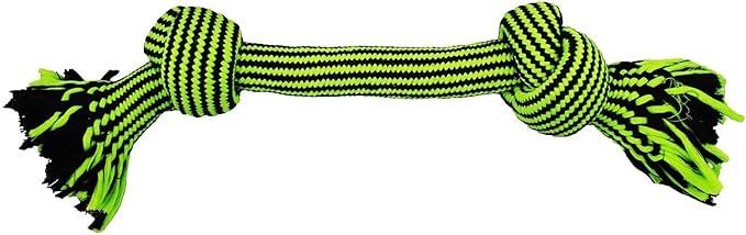 Jolly Pets Knot-N-Chew 2 Knot Green/Black Small/Medium