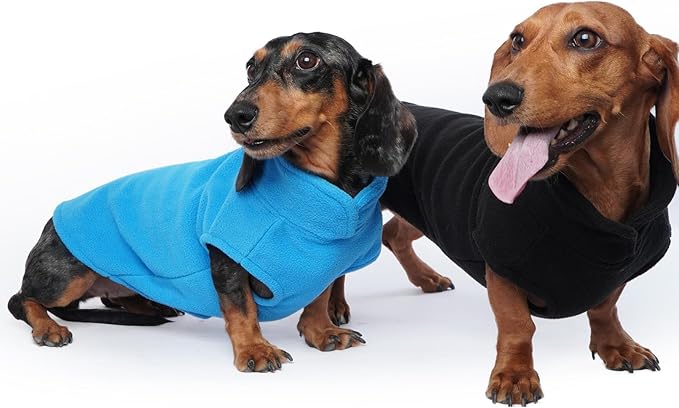 FUAMEY Dog Fleece Vest for Large Dogs,Warm Stretchy Dog Sweatshirts Pullover with Leash Hole Dogs Sweater Soft Pet Turtleneck Cozy Pet Vest Lightweight Sleeveless Black XL