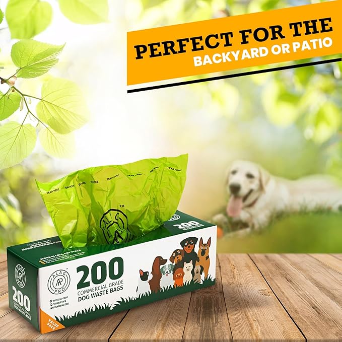 ALAGPRO® 2,000 Commercial Grade Dog Waste Station Refill Roll Bags - Fits Any Pet Waste Station - 45% Thicker than Competitor Bags - 10 Rolls of 200 Bags for Backyard, Parks & HOA's