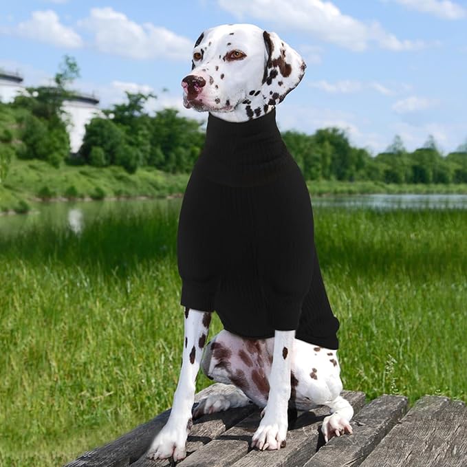 ROZKITCH Dog Shirt with Hoodie Dog Ears Cover 2 in 1, Soft Lightweight Dog Striped T Shirt Pullover Dog Tank with Detachable Ear Wrap, Dog Hoodie Tshirt Dog Boy Girl, Stretchy Sweater Black M