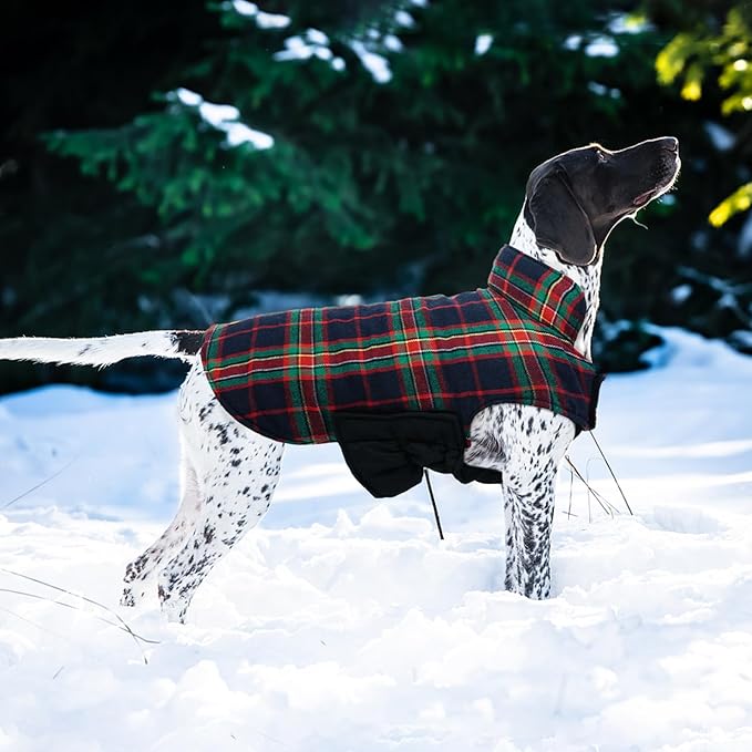 Kuoser Warm Dog Coat, Waterproof Dog Jacket for Extra Large Dogs, Adjustable Durable XL Doggie Winter Coat Reversible Cozy Puppy Cold Weather Apparel from Small to Large Breed, RoyalBlue XL