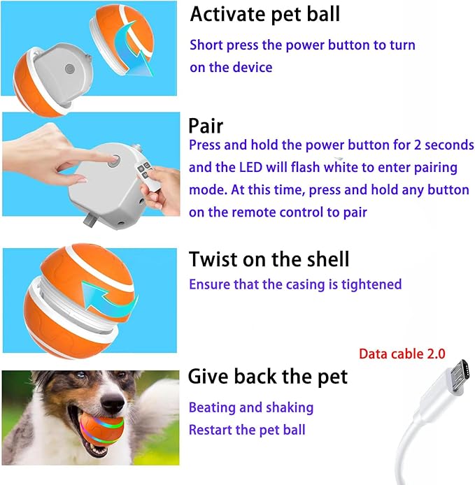 Shaky Ball Toy for Dogs, Large Pet Bounce, Jumping Ball Dog Toy, Automatic Activation Sports Rolling, 2025 New Big Pet Moving Balls (Pink, Remote Control)