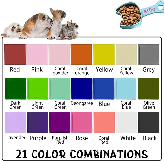 ubjva Personalized Cat Food Scoop Custom Cat Food Measuring Cup with Name Pet Accessories Gifts for Pet Lover