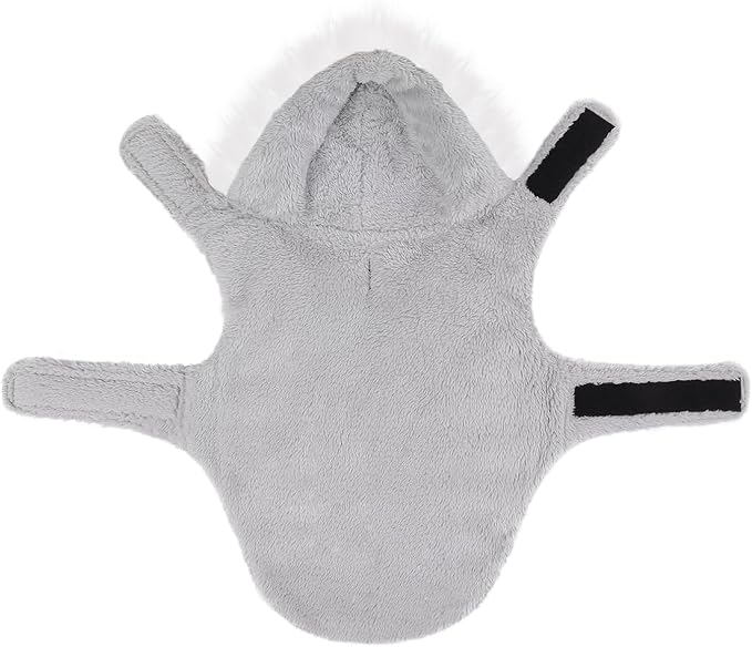 HDE Dog Puffer Jacket Fleece Lined Warm Dog Parka Winter Coat with Harness Hole Patriotic - L