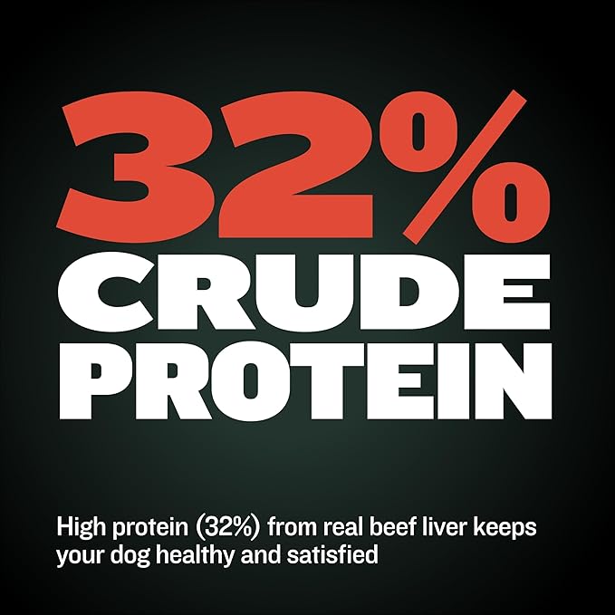 Bully Max Premium High Protein Dog Treats for Puppy & Adult Dogs - Training Dog Food Treats with 32% Protein, Real Meat, Veggies & BCAAs for Small, Medium & Large Breeds - Beef Flavor (2 Pack)
