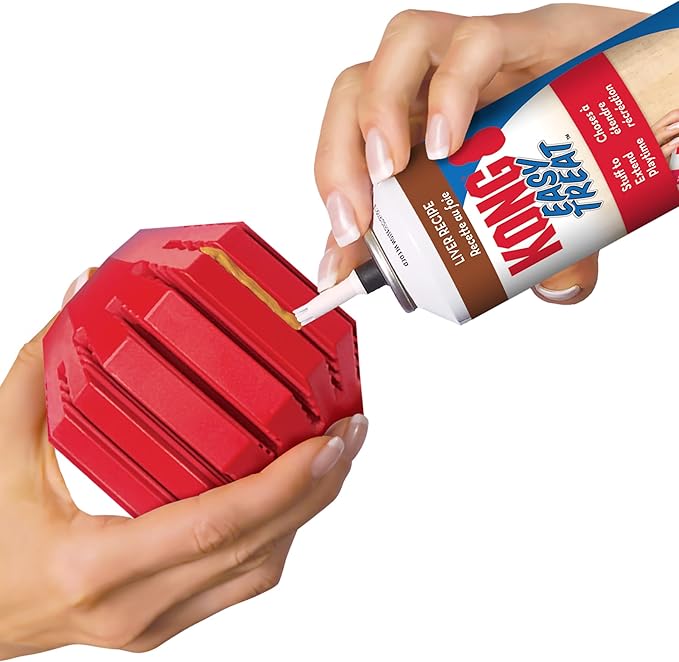 KONG Stuff-A-Ball - Durable Chew Toy for Dogs - Natural Rubber Dog Toy for Dental Health - Pet Toy for Chewing & Teeth Cleaning - Stuffable Toy for Dog Treats & Snacks - for Small Dogs