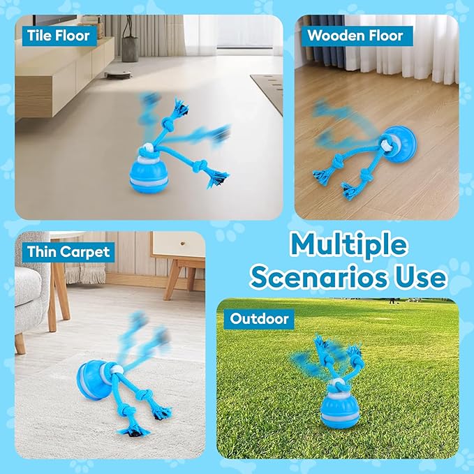 Interactive Dog Toy with Automatic Motion-Activated Squeaky Sound & Stimulation, Durable Puppy Chew Toys for Small/Medium Dogs β Training Treat Ball for Boredom, Anxiety Relief, and Teething Puppies