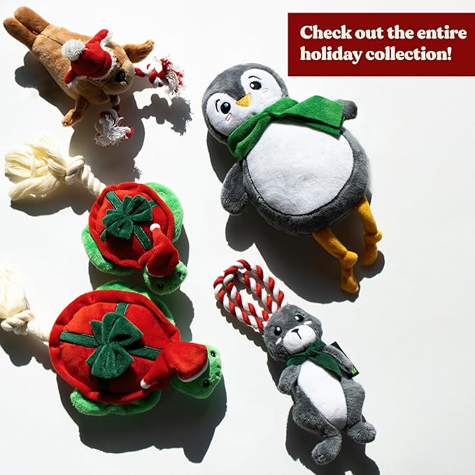 Dog Toys | Holiday Plush Toy Arctic Hare Stuffed Animal for Dogs | Small Eco Friendly Toy - Easy to Clean and Made from Non Toxic Materials