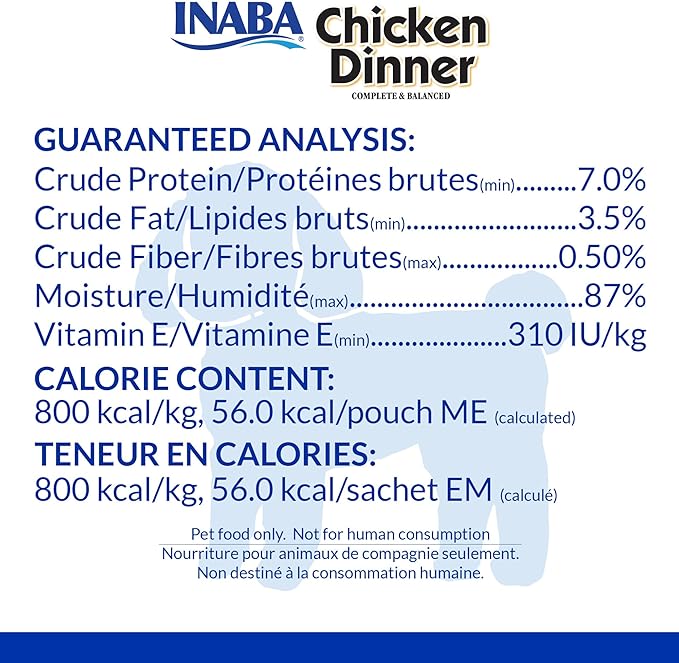 INABA Chicken Dinner for Dogs, Soft Pate Wet Dog Food, Complete & Balanced, 2.4 oz. Pouch, 15 Pouches, Salmon & Beef Variety