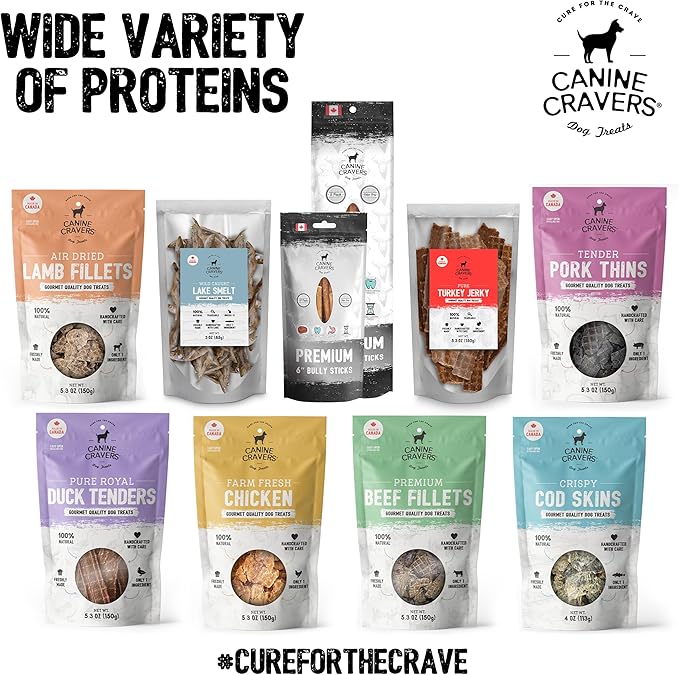 Canine Cravers Single Ingredient Dog Treats – Wild Caught Lake Smelt - Human Grade Air Dried Hypoallergenic Pet Food – Grain, Gluten, and Soy Free – 100% All Natural – 3 oz (Pack of 2)