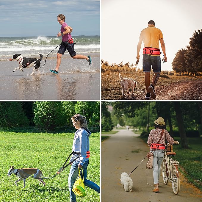 LIOPARD Dog Large Treat Bags Training Pouch Hands Free Waist Belt Puppy Small Waterproof Fanny Pack Pet Accessories Waste Bags with Dispenser for Travel Running Walking Hiking Agility (Orange)