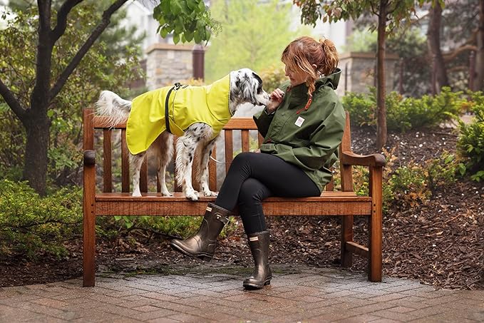 Goldpaw Rainpaw Waterproof Dog Raincoat - Durable Dog Rain Jacket for All Seasons - Easy to Wear, Adjustable, Premium Pet Outerwear - Made in The USA - Machine Washable - Red - Size 20
