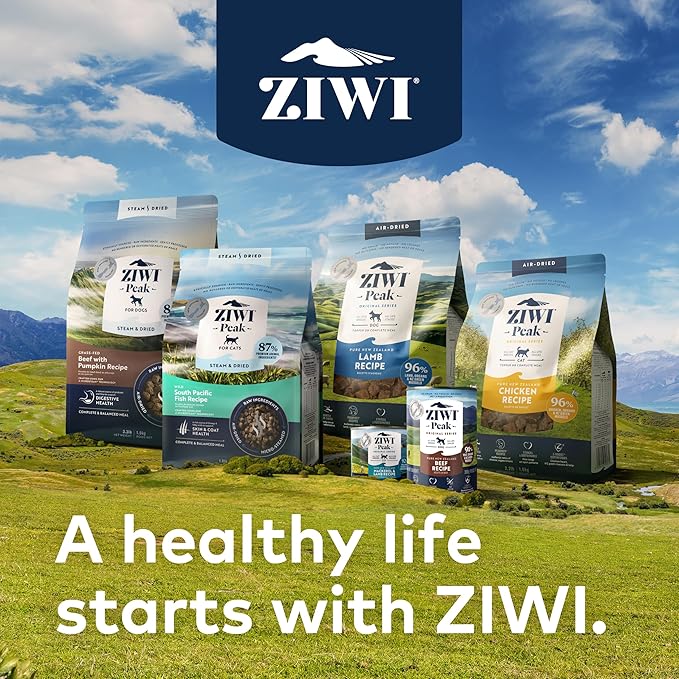 ZIWI Peak Medium Beef Dry Dog Food Bundle-Air-Dried Beef (35.2oz) + Steam & Dried Beef w/Pumpkin (52.8oz)