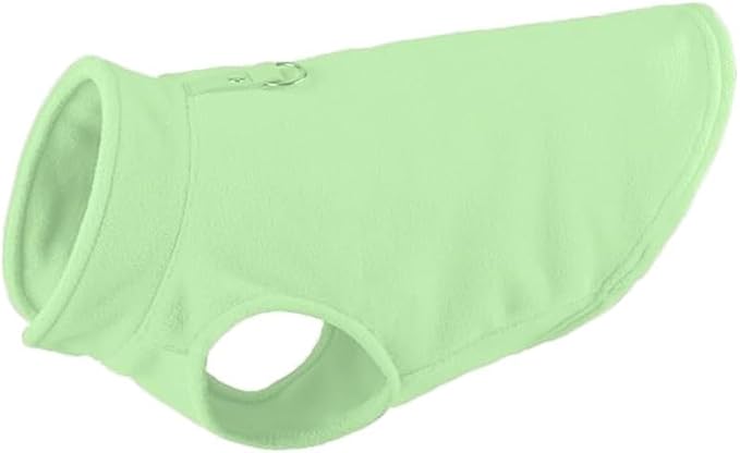 JACKO & CO - Fleece Vest Dog Sweater with Leash Ring - Soft, Warm & Lightweight Pullover Coat for Small & Medium Dogs, Puppies & Cats - Cozy Fall/Winter/Spring Pet Jacket (Mint Green, XL 17-25lbs)