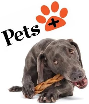 Pets Plus Premium Dog Treats – 3-Pack Braided Cheek Collagen Sticks for Dogs – Long-Lasting, Natural, High Protein Chew – Rawhide Alternative for Medium & Large Dogs