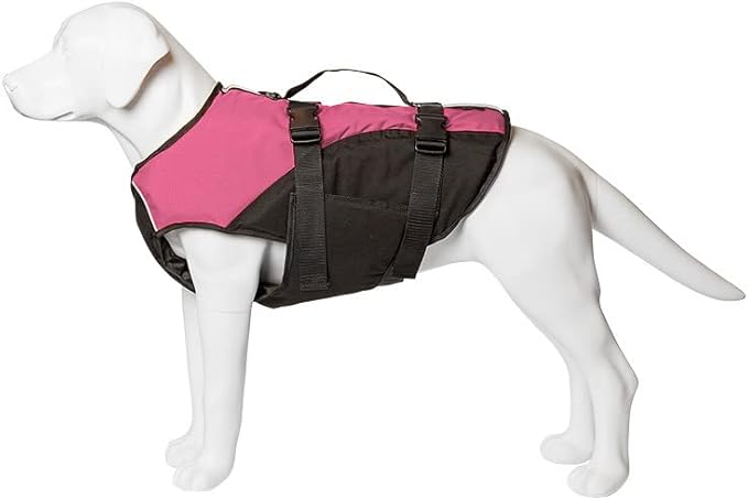 Stunt Puppy Float Doggy Life Jacket, Ergonomic Dog Life Vest for Swimming, Patented Design for Secure Fit, X-Small, Pink