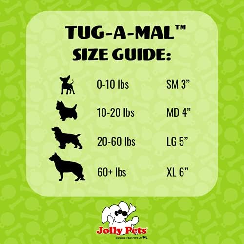 Jolly Pets Jolly Tug-a-Mal Turtle Tug/Squeak Toy, Medium (JTA73)