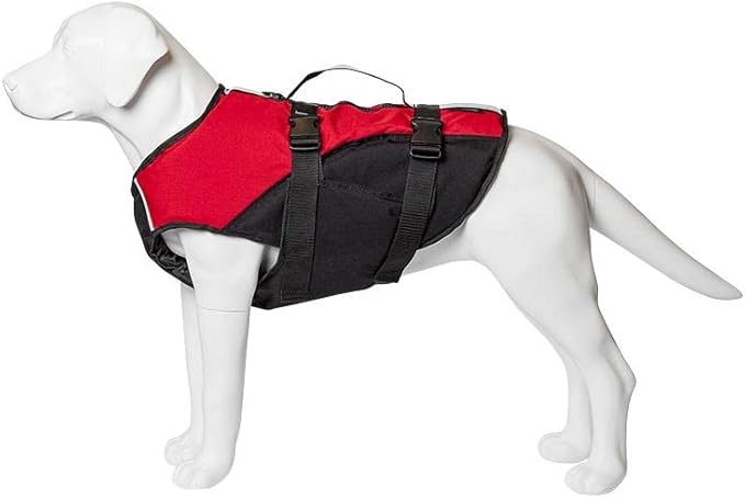 Stunt Puppy Float Doggy Life Jacket, Ergonomic Dog Life Vest for Swimming, Patented Design for Secure Fit, Medium, Mango