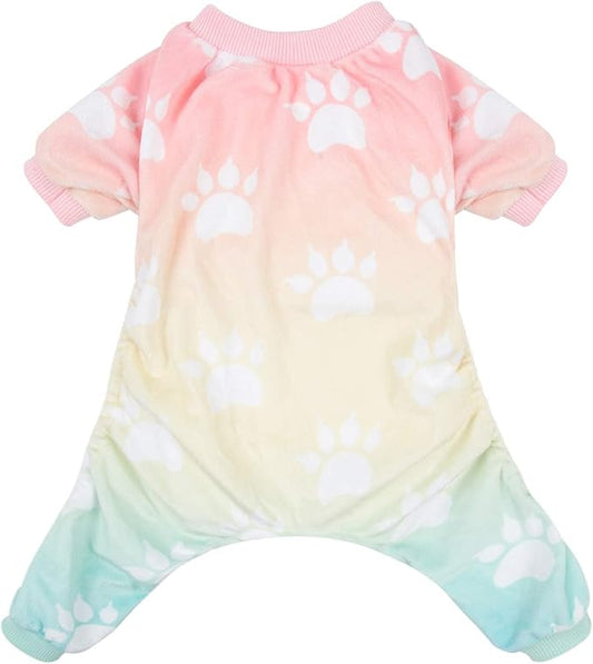 CuteBone Small Dogs Outfit Soft Puppy Onesies Pjs Dog Pajamas Pet Coat Cat Apparel Comfy Doggie Jumpsuit Bodysuit for All Seasons P09M