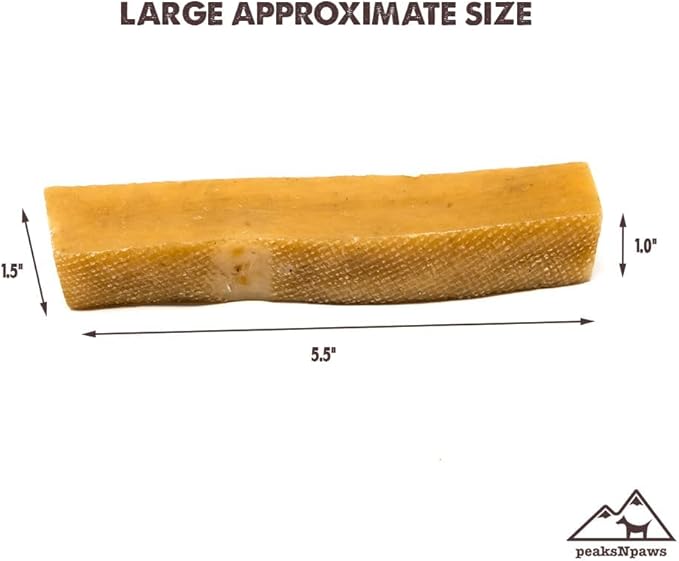 peaksNpaws Premium Yak Cheese Dog Treats - Natural Yak Chews from Himalayan Mountains - Grain Free, Lactose Free - Easily Digestible, 100% Eco-Friendly Packaging (5 Lb. Bag)