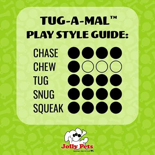 Jolly Pets Jolly Tug-a-Mal Elephant Tug/Squeak Toy, Medium
