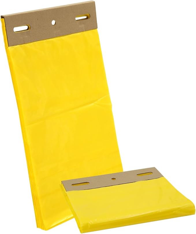 Zero Waste USA - The MITTN Bag® - MittN Dog Waste Header Bags with 7" gusset bottom creates a 'mitt' for easy pick-up - Fits all header dispensers - Yellow 20 headers = 2,000 Bags