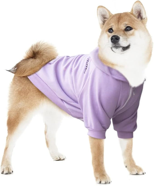 Extra Large Dog Clothes Hoodies Zip Up Sweaters for Big Dogs Labrador Border Collie Purple 4XL