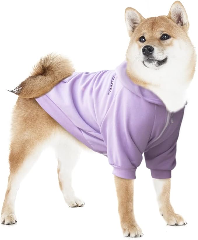 Extra Large Dog Clothes Hoodies Zip Up Sweaters for Big Dogs Labrador Golden Retriever Purple 5XL