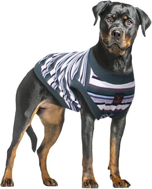 Extra Large Dog T Shirts Clothes Sleeveless Tank Top Vest for Labrador Rottweiler Great Dane, Green, 7X-Large