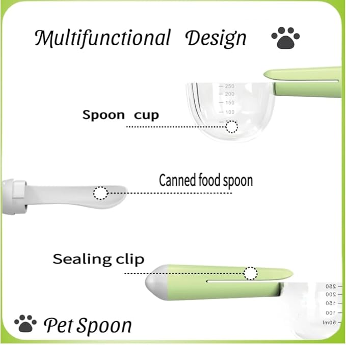 Dog Food Scoop 1 Cup,Pet Food Measuring Cup with Long Handle, Food-Grade Feeding Scoop for Dogs, Cats and Rabbits, Easily Clean Safe and Reliable