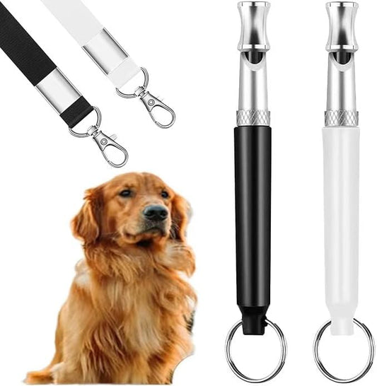Dog Whistle to Stop Barking Neighbors Dog Adjustable Ultrasonic Silent Dog Whistle, Professional Recall Dog Training Whistleswith Lanyard ，2 Pack Dog Whistle.