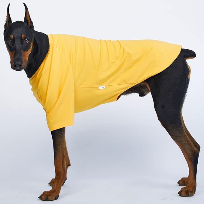 Dog Shirt for Small Dogs Plain T-Shirts Soft Breathable Dog Cotton Shirt pet Clothes (3X-Large, Yellow)