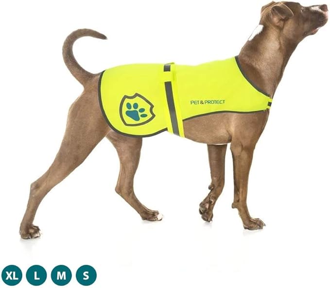 Reflective Dog Coat for Safety – Ideal Dog Vest for High-Visibility When Walking, Jogging or Training – Sizes to Fit Small, Medium, Large Breeds 16-130 lbs (X-Large)
