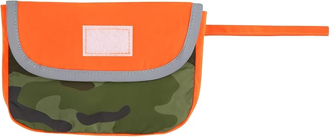 HDE Reversible Dog Raincoat Hooded Slicker Poncho Rain Coat Jacket for Small Medium Large Dogs Camo Orange - S