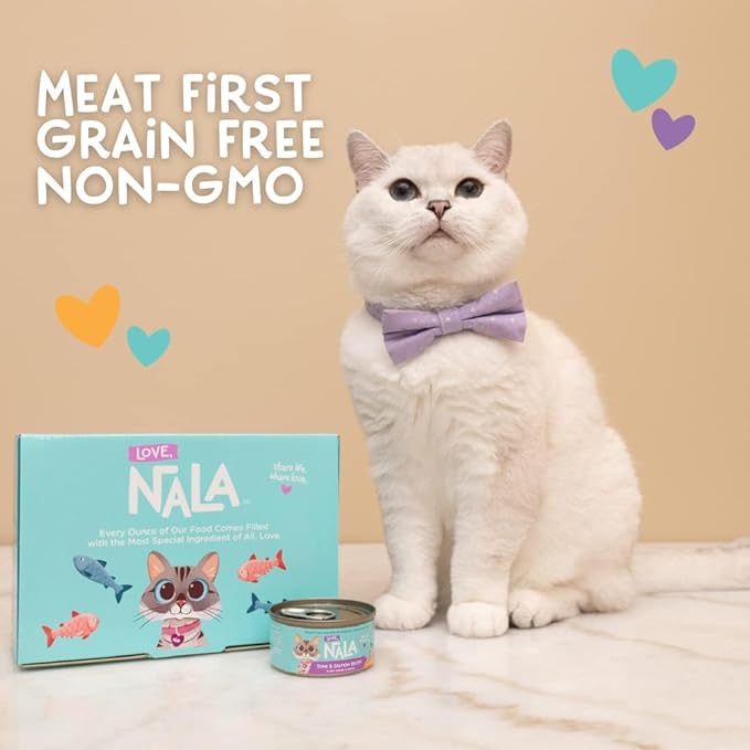LOVE, NALA - Single Protein Chicken Flaked Wet Cat Food - Hydration Broth, Natural, Grain-Free, Non-GMO, No Gums, No Carrageenan, Human-Grade Chicken, Added Vitamins & Minerals - 2.8 oz, 12 Cans