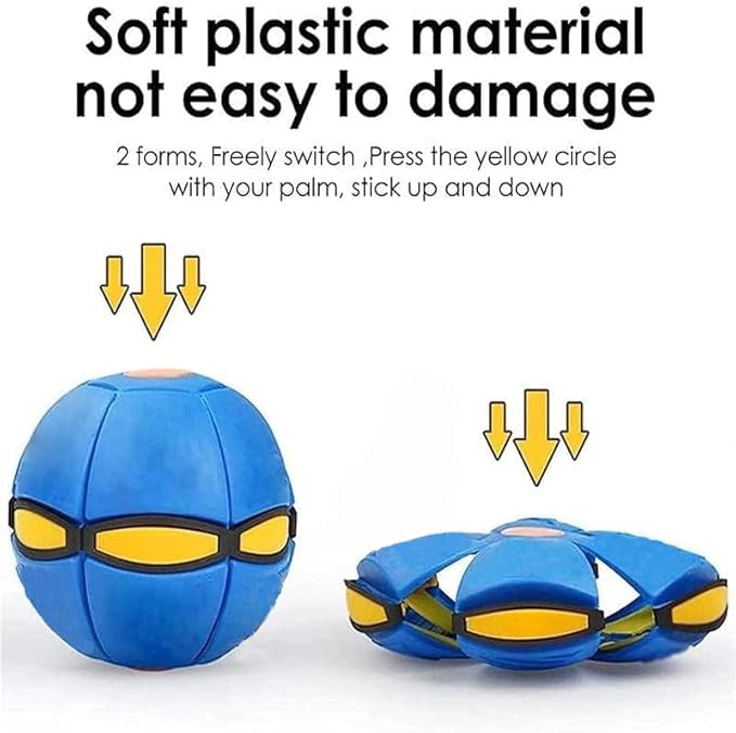 UFO Magic Ball,Portable Glowing Flying Toys Creative Fly Saucer Stomp Magic Balls,Decompression Flying Flat Throw Disc Balls Toy for Childrens Outdoor Sports Kids Gift