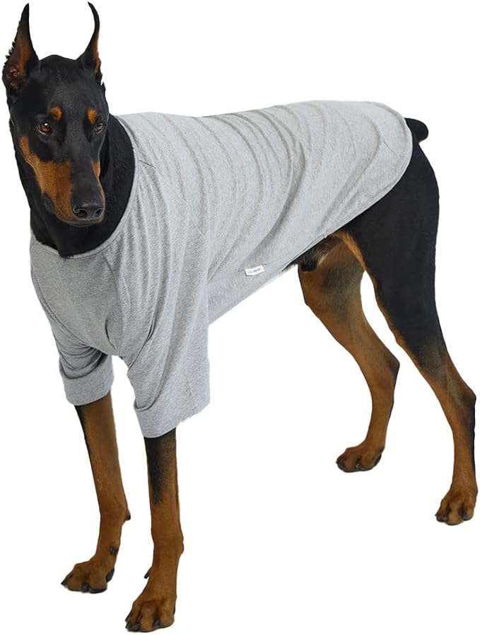 Dog Shirt for Small Dogs Plain T-Shirts Soft Breathable Dog Cotton Shirt pet Clothes (5X-Large, Gray)