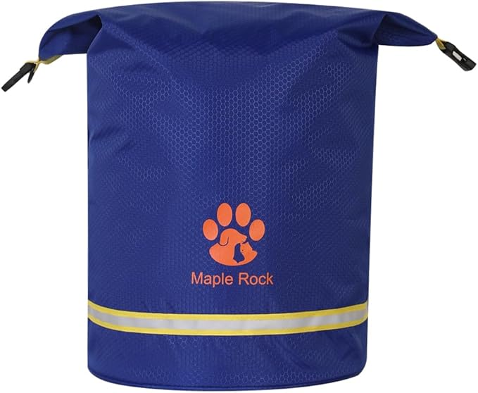 Dog Food Travel Bag - 84 Cups/26 lbs Capacity | Leak-Proof, Water-Resistant Dog Food Storage Container for Travel, Camping, RV & Outdoor | Collapsible, Easy-to-Clean Kibble Bag (Blue)