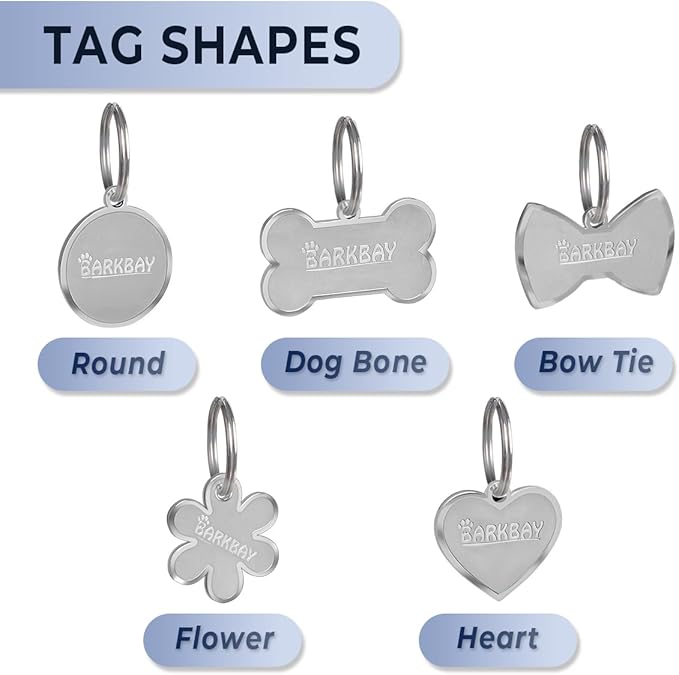 Dog Tags Personalized for Pets,Dog Name Tags QR Code,No Subscription Fees,Modifiable Pet Online Profile,Stainless Steel,No App Required,for Dogs and Cats Small,Medium,Large(Flower,Regular)