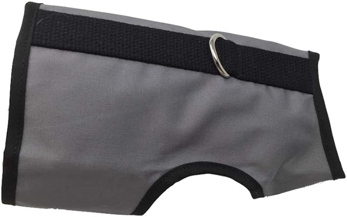 Kitty Holster Cat Harness – Secure Cat Harness for Walking, Soft Cotton Cat Accessories, Comfortable Fit, Strong Hook-and-Loop Closure, Made in USA – Gray, M/L