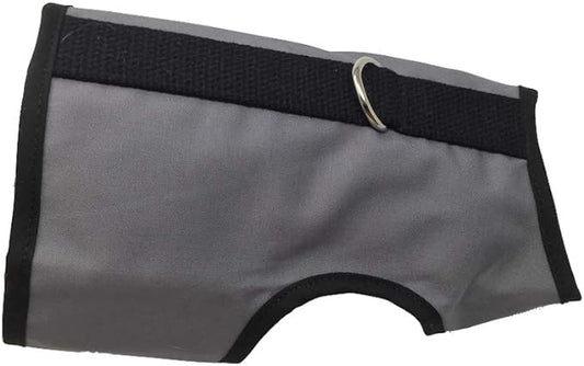 Kitty Holster Cat Harness – Secure Cat Harness for Walking, Soft Cotton Cat Accessories, Comfortable Fit, Strong Hook-and-Loop Closure, Made in USA – Gray, M/L
