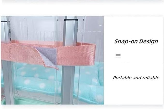 Rolling Pet Trolley Case, Portable Hard Shell Pet Carrier, Clear Plastic Cat Travel Box, Suitable for Cats and Dogs(Green,9.8 * 11.0 * 15.4in)
