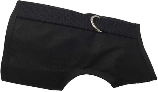 Kitty Holster Cat Harness – Secure Cat Harness for Walking, Soft Cotton Cat Accessories, Comfortable Fit, Strong Hook-and-Loop Closure, Made in USA – Black, XL