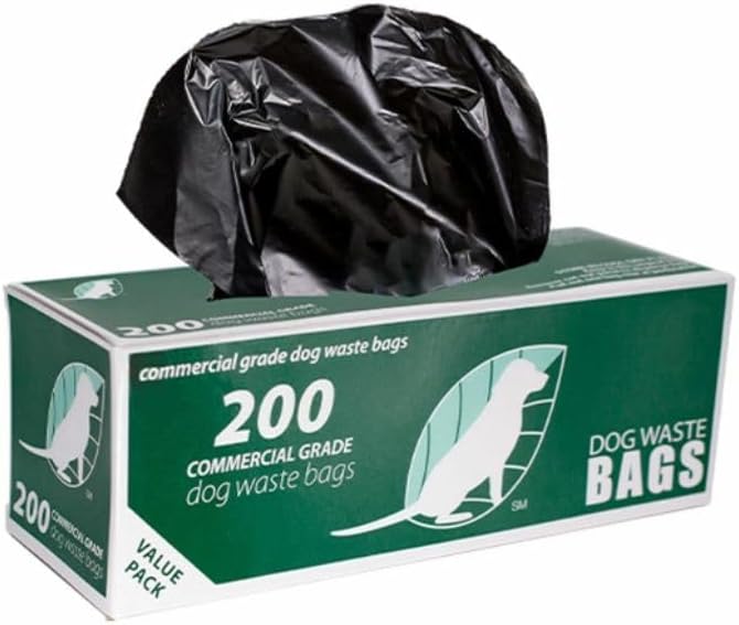 Standard Starter Dog Waste Station/Roll Bag System - 100% Rust-Free Powder-Coated Aluminum - Includes 400 dog waste bags (Matte Black)