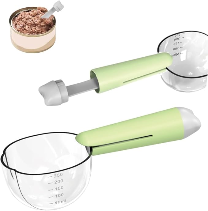 Dog Food Scoop 1 Cup,Pet Food Measuring Cup with Long Handle, Food-Grade Feeding Scoop for Dogs, Cats and Rabbits, Easily Clean Safe and Reliable