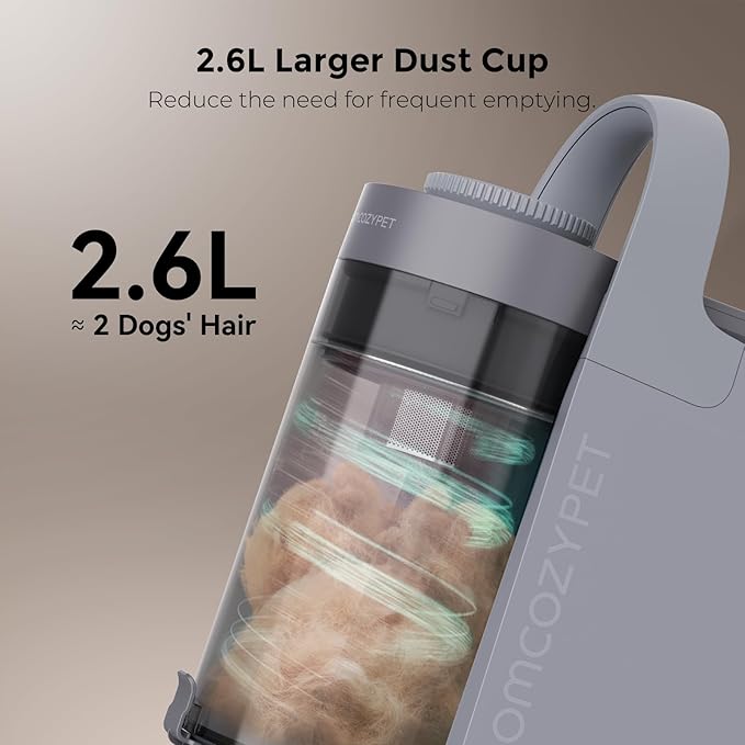 Dog Grooming Kit, FurEase Dog Grooming Vacuum with Dog Clippers for Grooming, 13000Pa Powerful Pet Grooming Vacuum with 5 Pet Grooming Tools, 2.6L Dust Cup, Dog Vacuum for Shedding Grooming